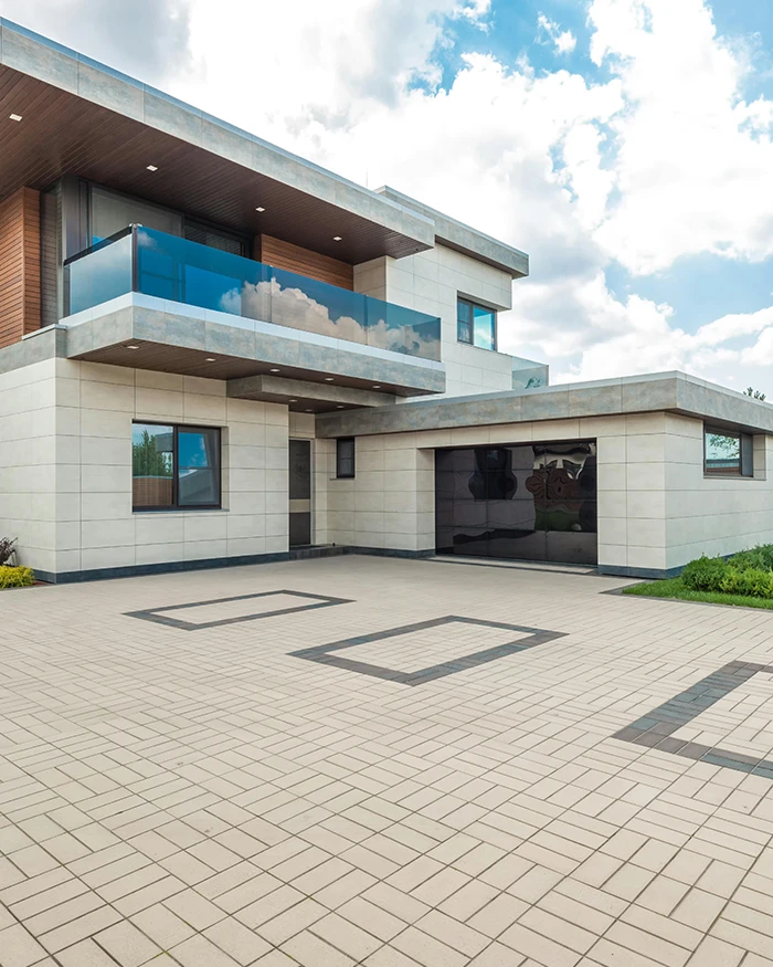 concrete driveways with design