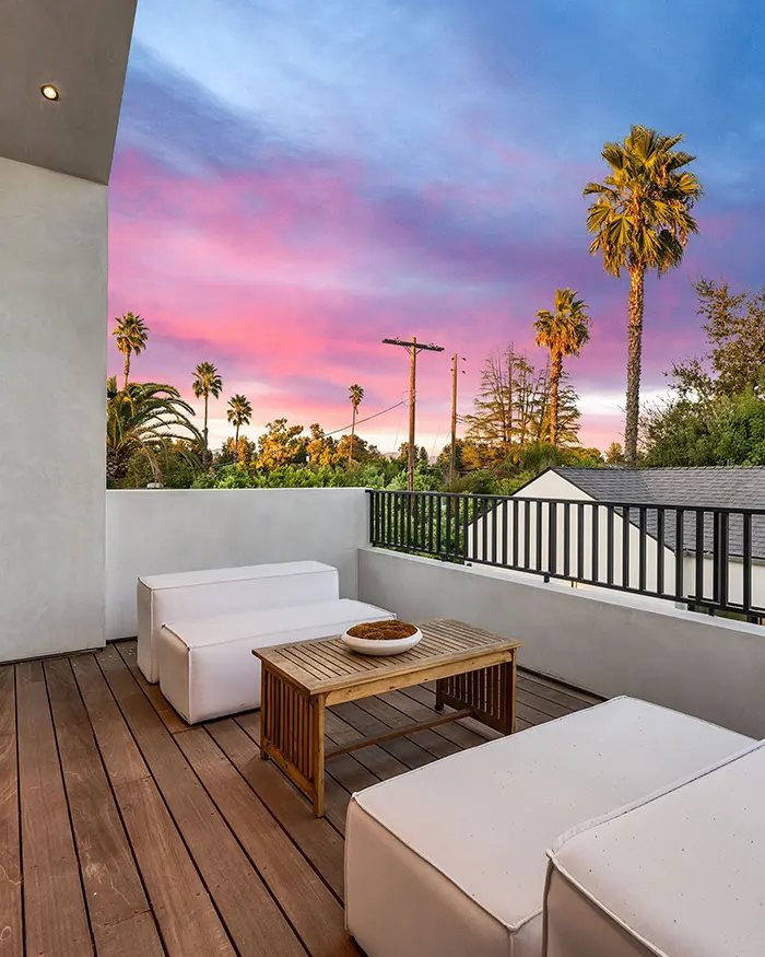 patio with furnitures in backyard
